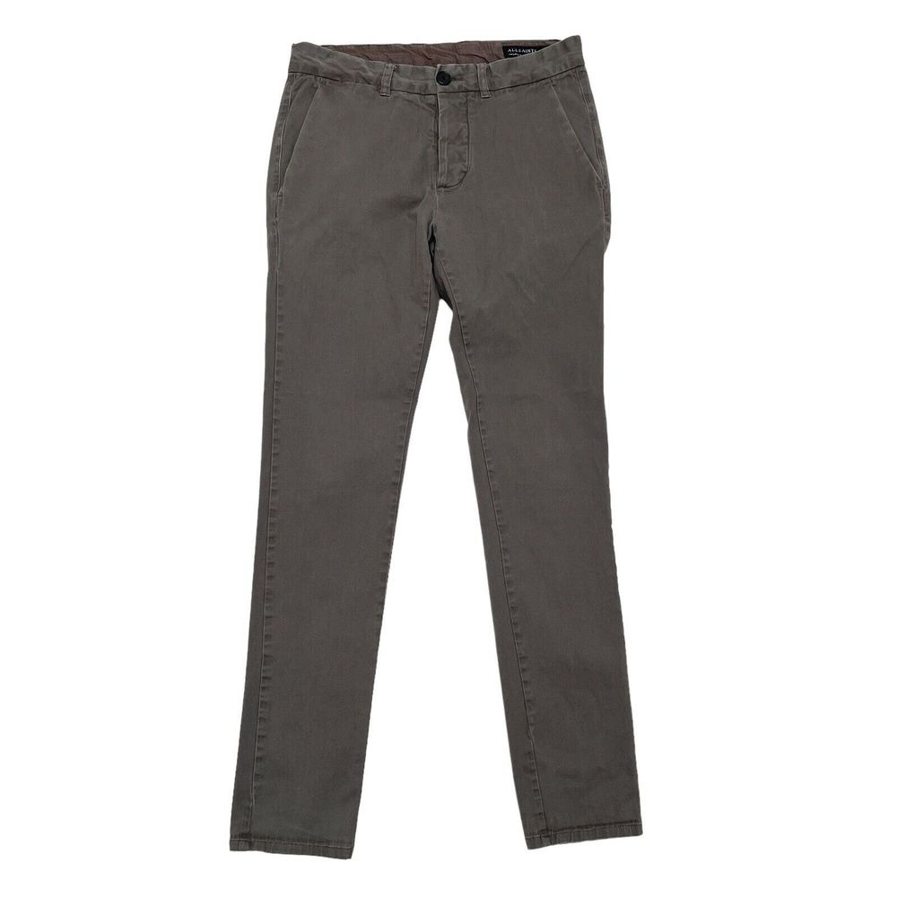 AllSaints Pants Women's Size 28 Gray Skinny Fit Chino Casual Stretch Designer